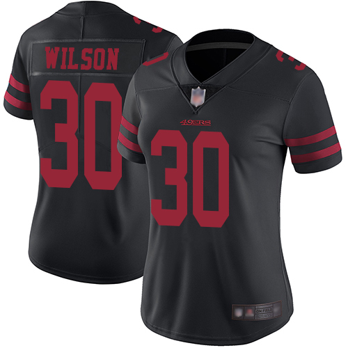 San Francisco 49ers Limited Black Women Jeff Wilson Alternate NFL Jersey 30 Vapor Untouchable